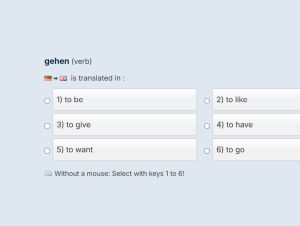 Zrzut ekranu trenera słownictwa